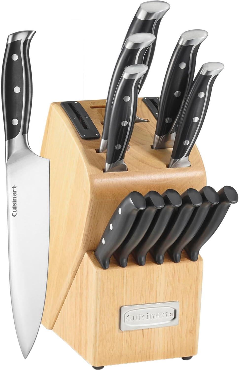 Cuisinart C77TRN-15SH 15-Piece Nitrogen Collection Triple Rivet Built-in Sharpener Block Set