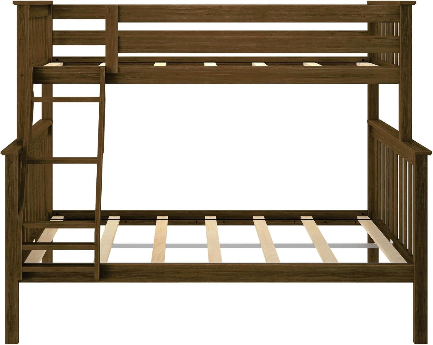 Plank+Beam Solid Wood Twin over Full Bunk Bed, No Box Spring Needed