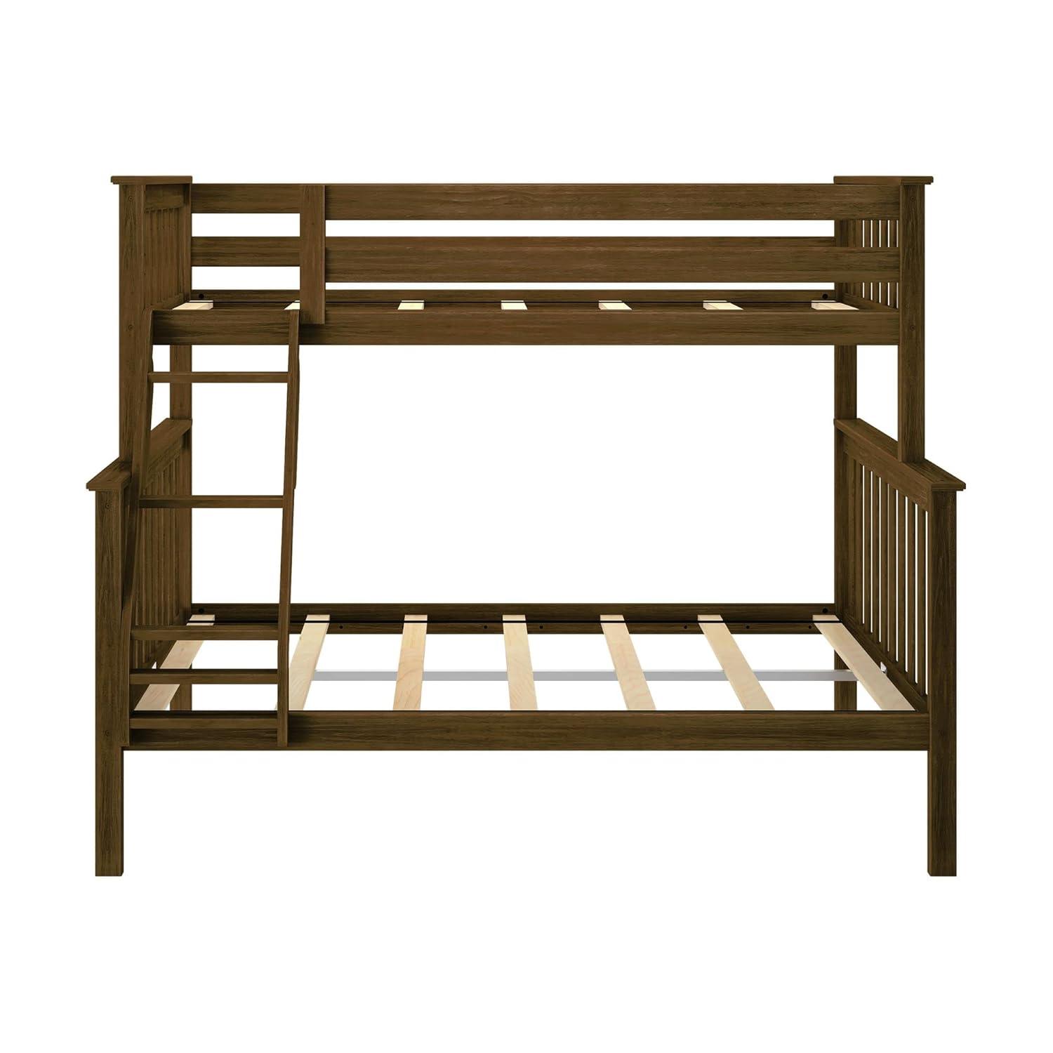 Plank+Beam Solid Wood Twin over Full Bunk Bed, No Box Spring Needed
