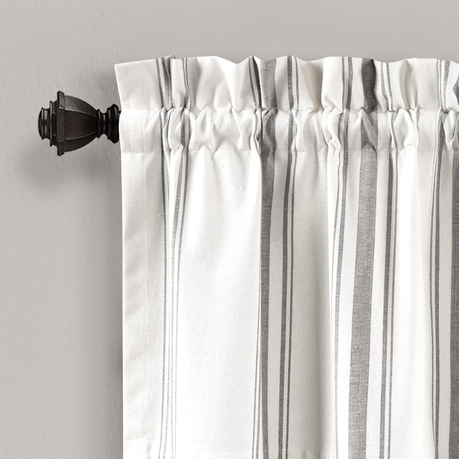 Lush Decor Striped Cotton Tailored Window Valance