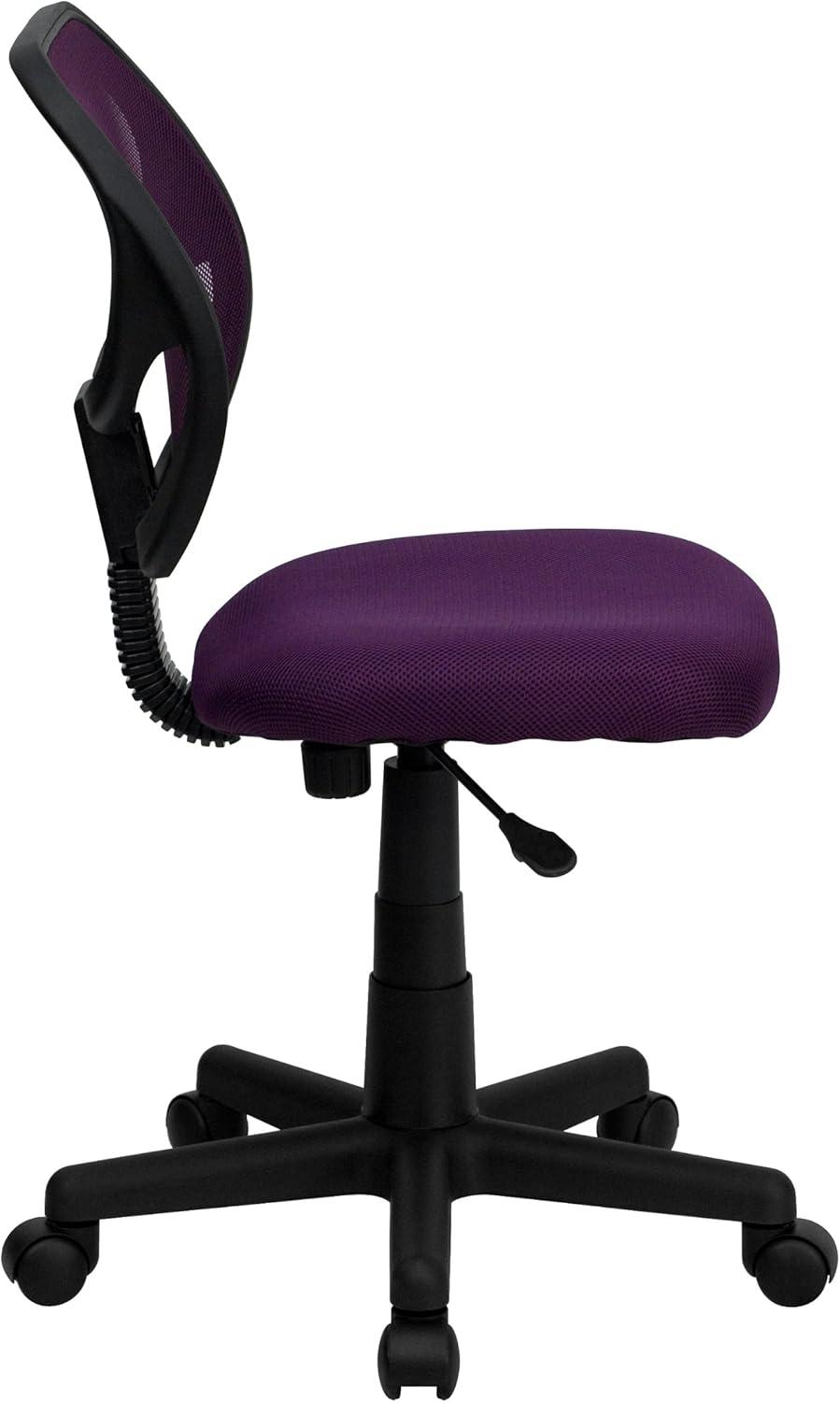 Flash Furniture Low Back Purple Mesh Swivel Task Office Chair