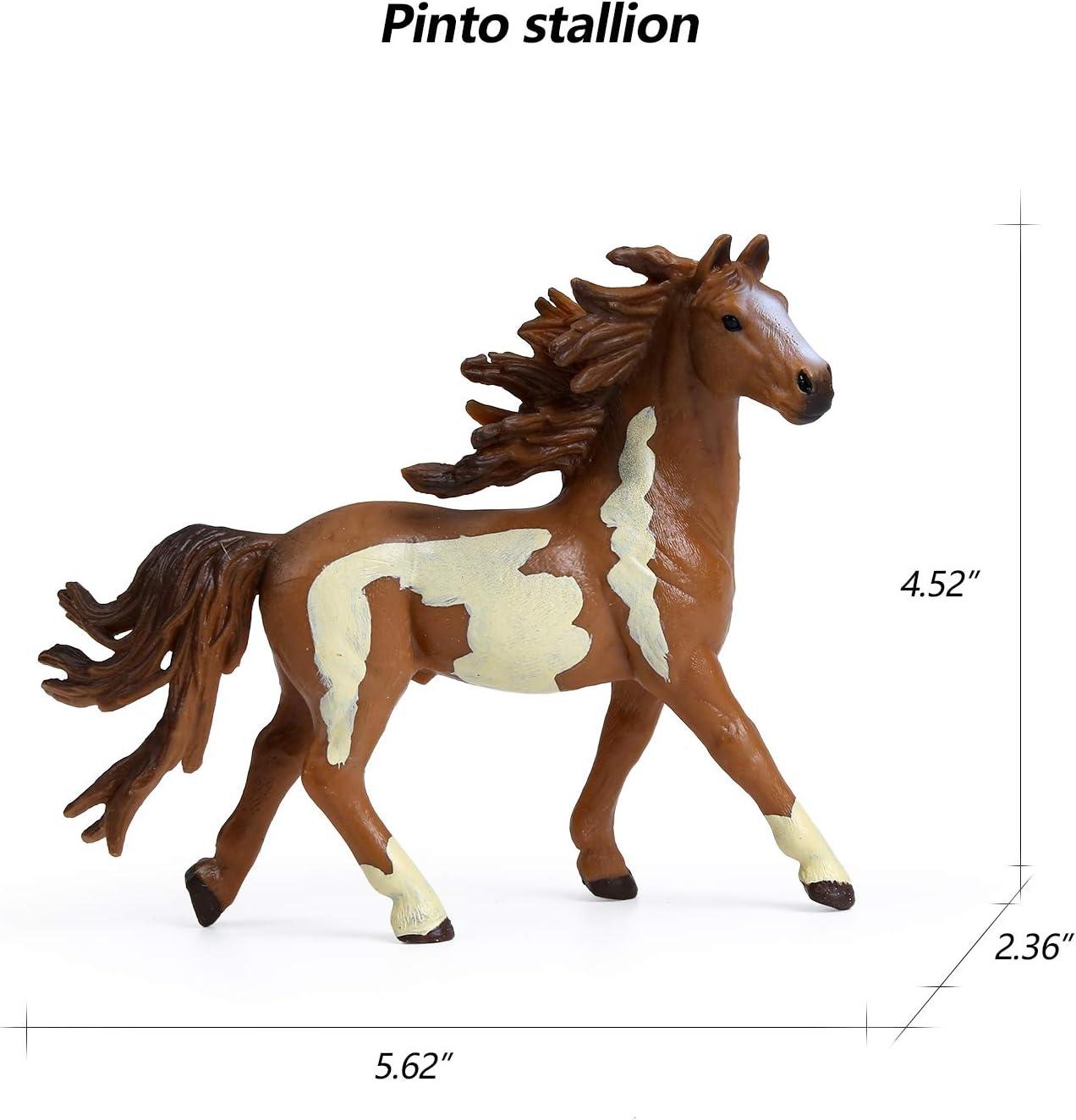 8-Piece Multicolor Plastic Horse Figurine Set