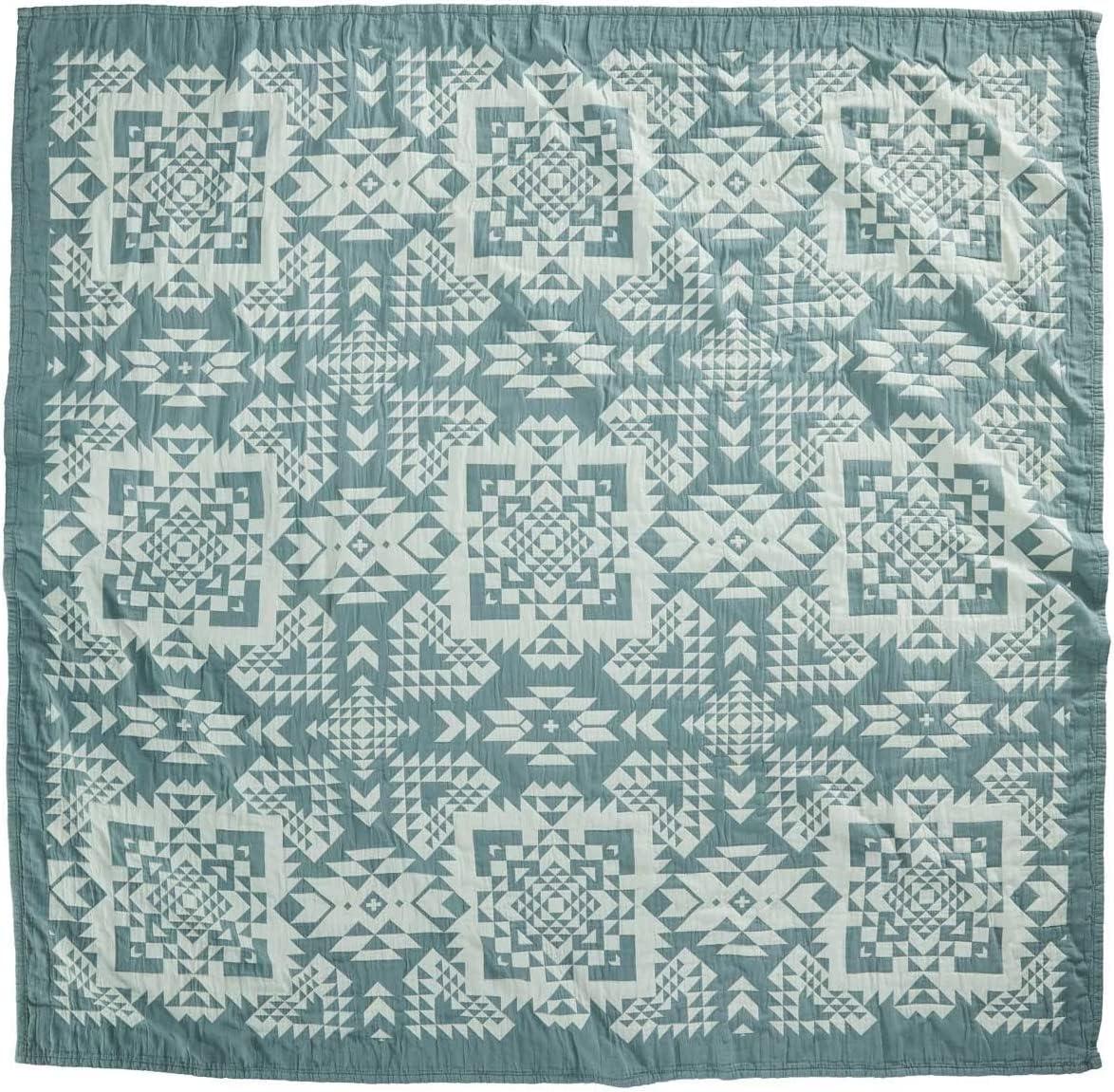 Pendleton Opal Spring Organic Cotton Matelassé Coverlet