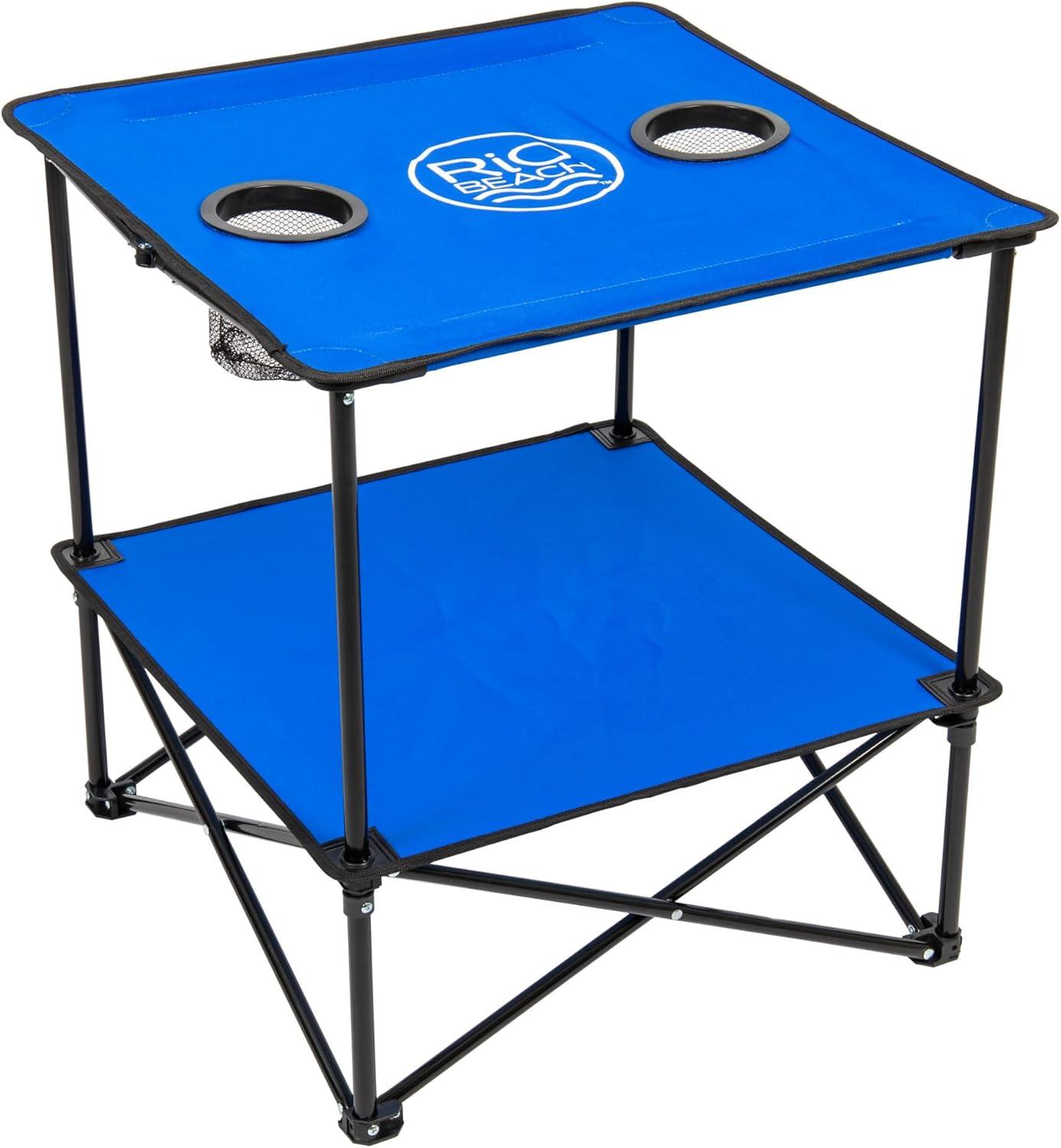 Rio Brands Square Compact Folding Beach Table