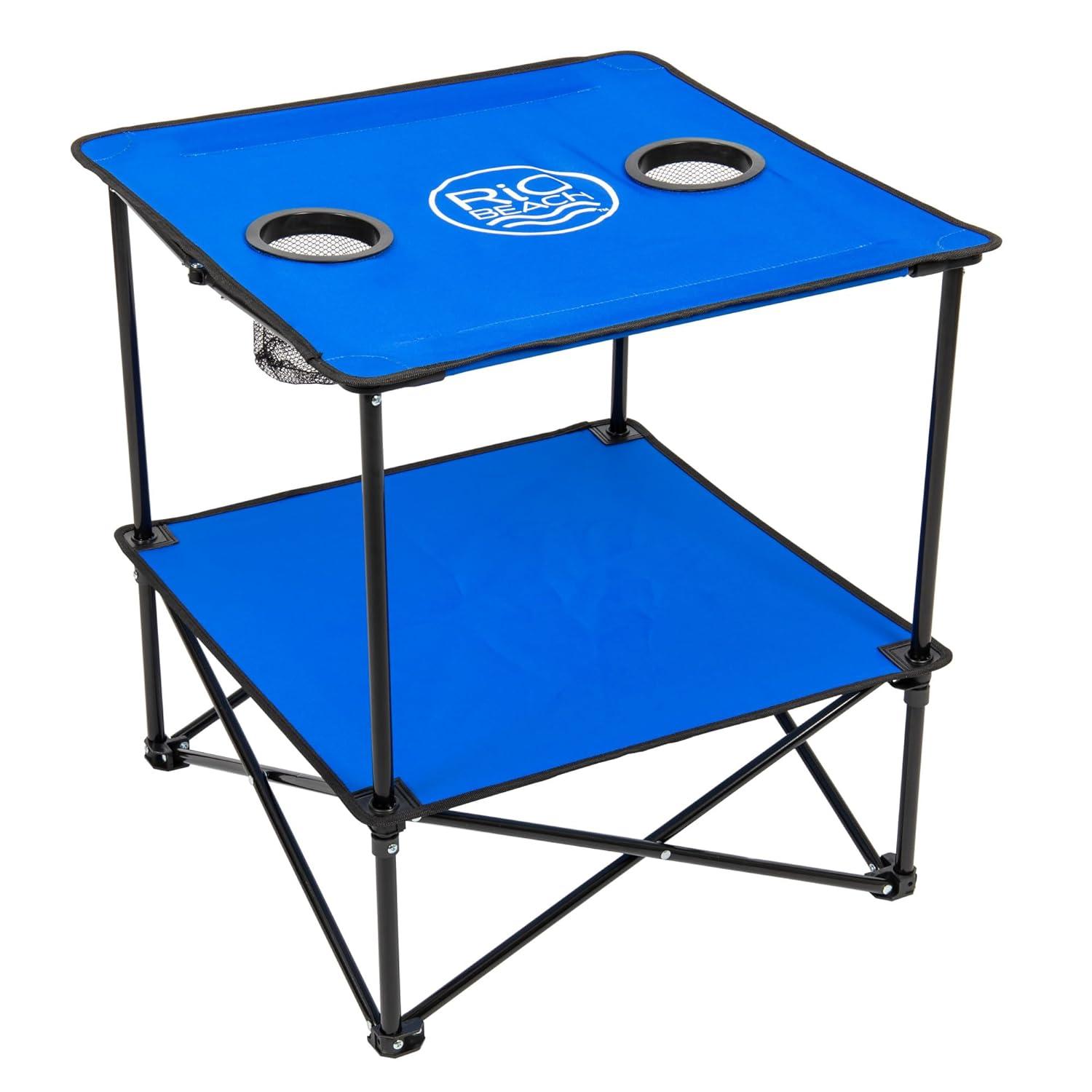 Rio Brands Square Compact Folding Beach Table