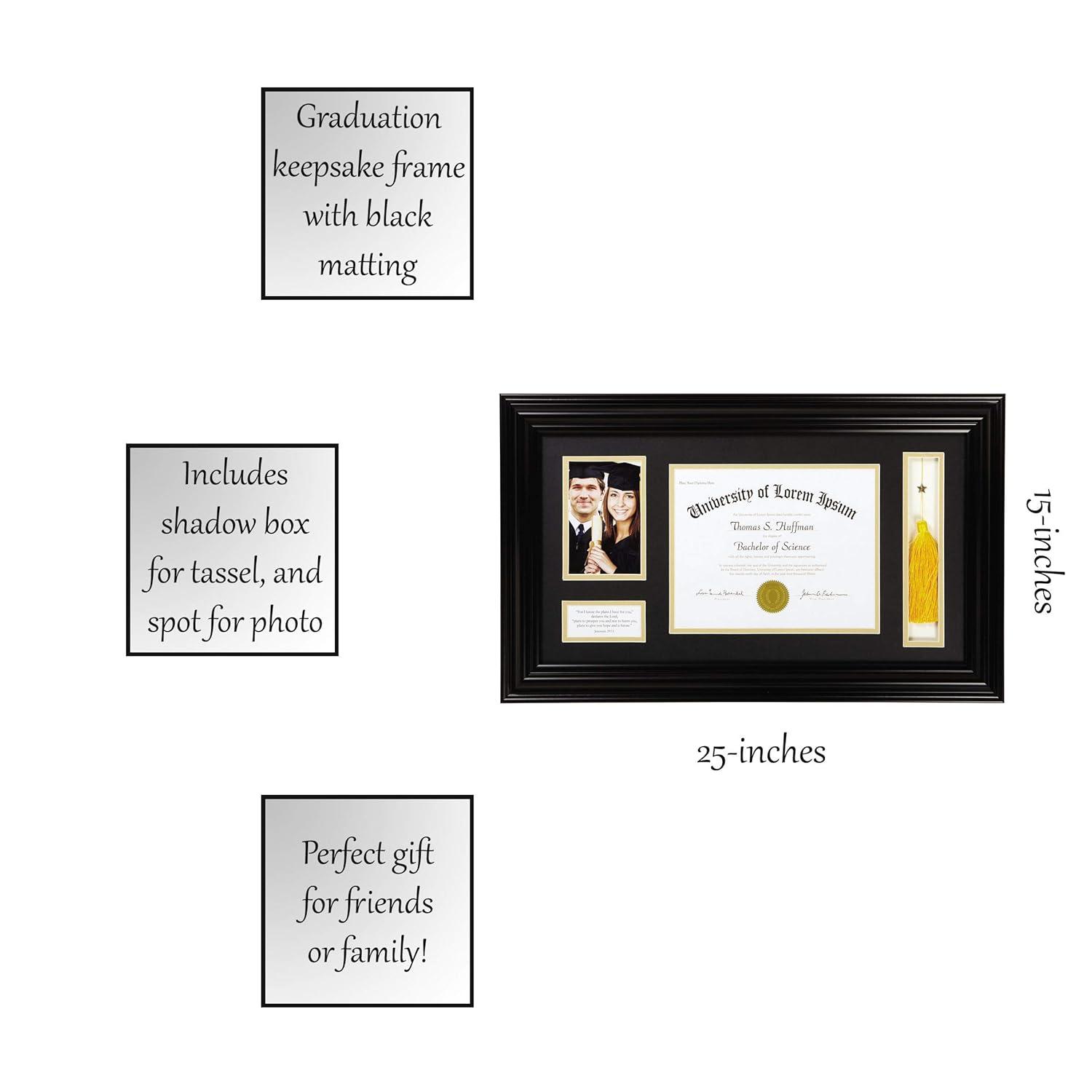 Creative Brands Heartfelt-Inspirational Keepsake Diploma and Photo Frame, 15 x 25-Inch, Jeremiah 29:11