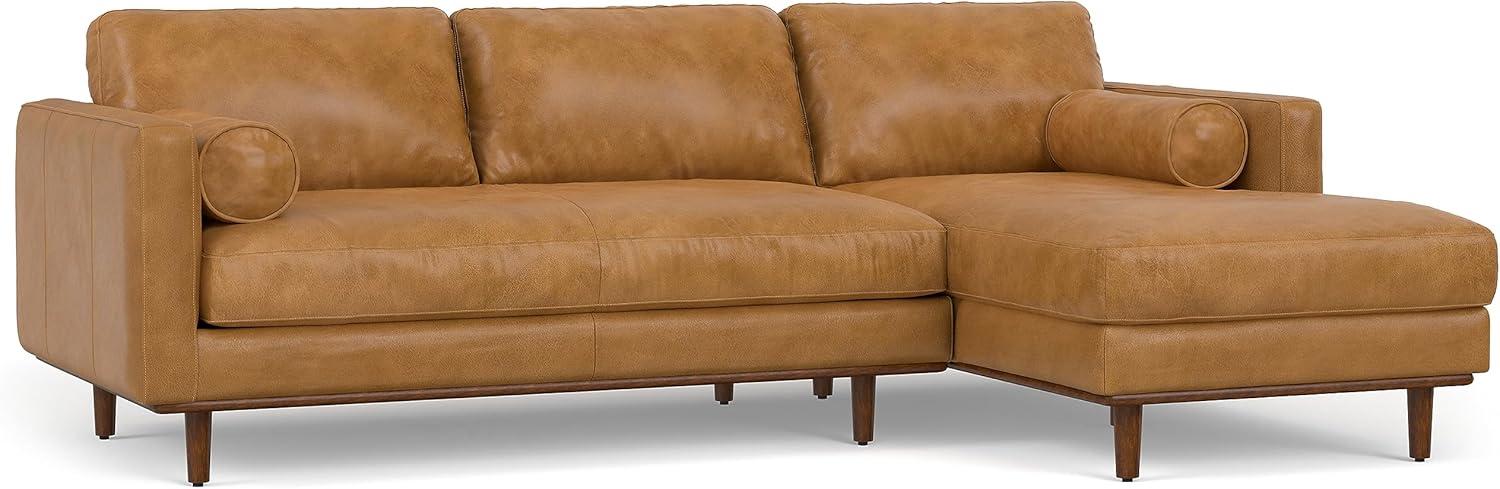 Morrison Sienna Leather Sectional Sofa with Pillow-top Arm