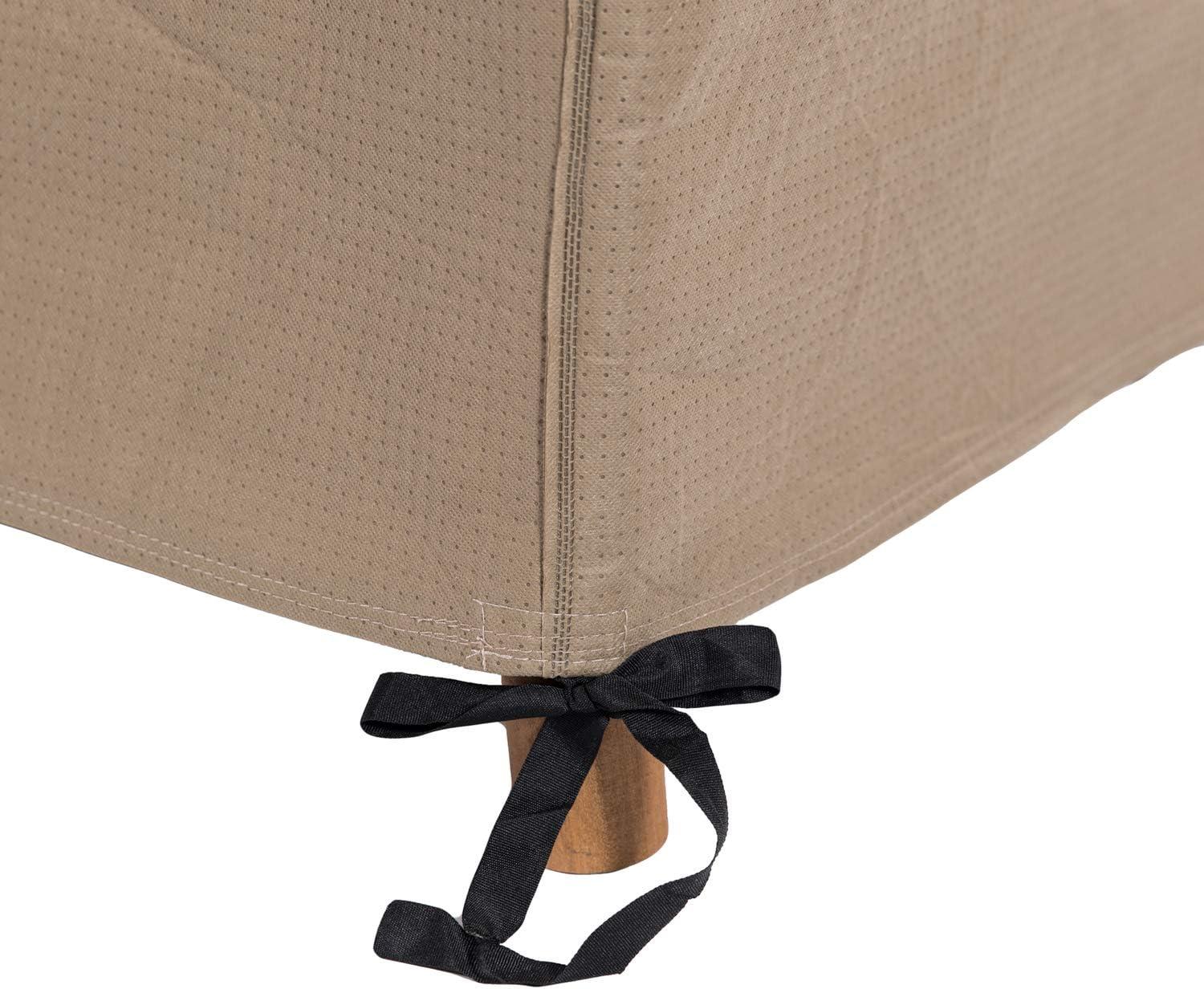 Duck Covers Essential Water-Resistant 32 Inch Square Patio Ottoman/Side Table Cover