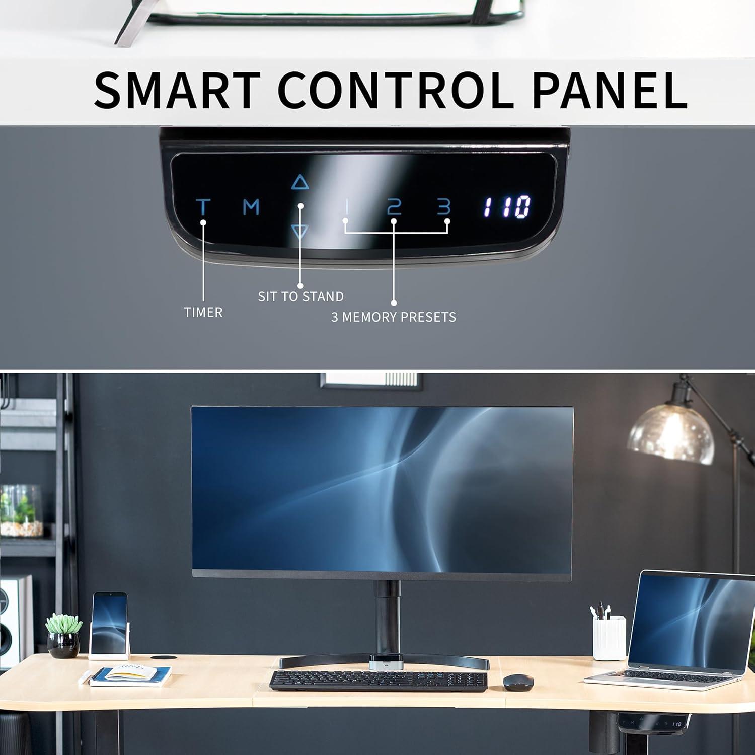 63" x 32" Electric Desk with Touch Screen Memory Controller, 2E1B Series