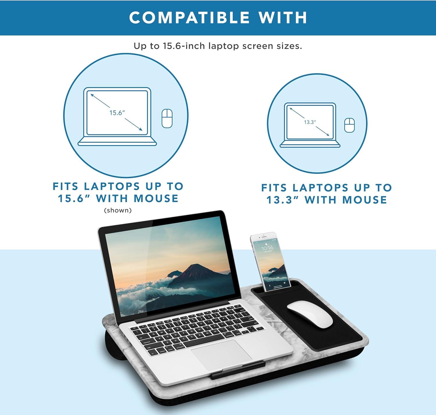 LapGear Home Office Lap Desk, White Marble