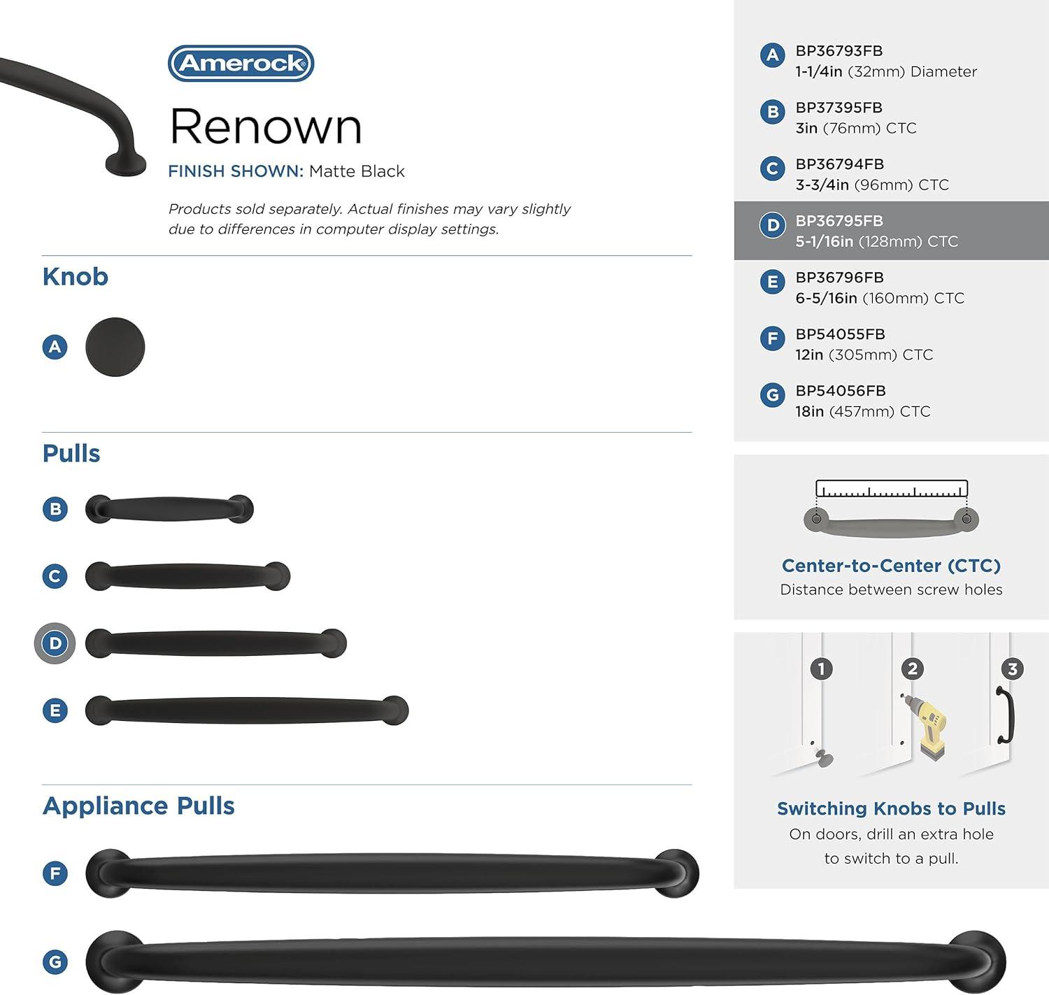 Renown 5 1/16" Center To Center Arch Pull