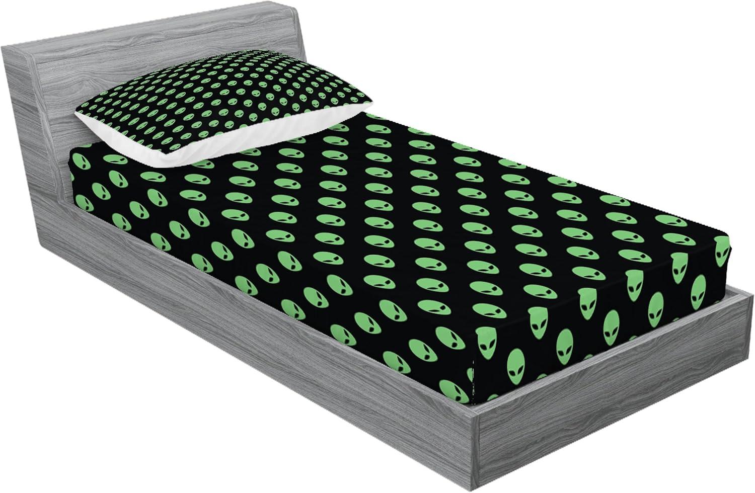 Ambesonne Alien Microfiber Sheet Set