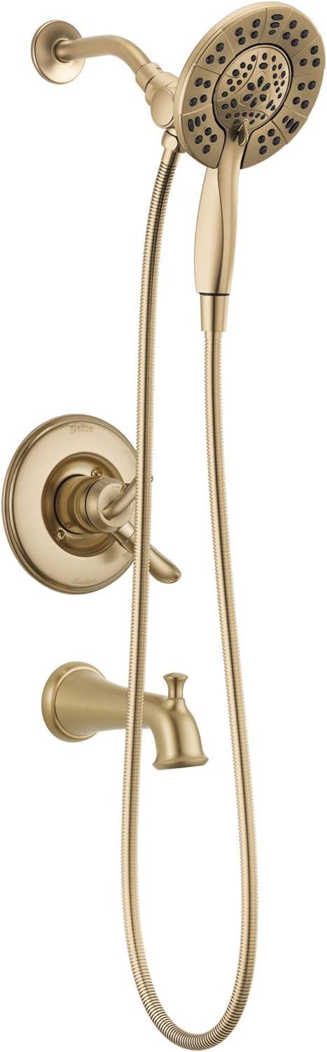 Champagne Bronze Dual-Function Tub and Shower Faucet Set