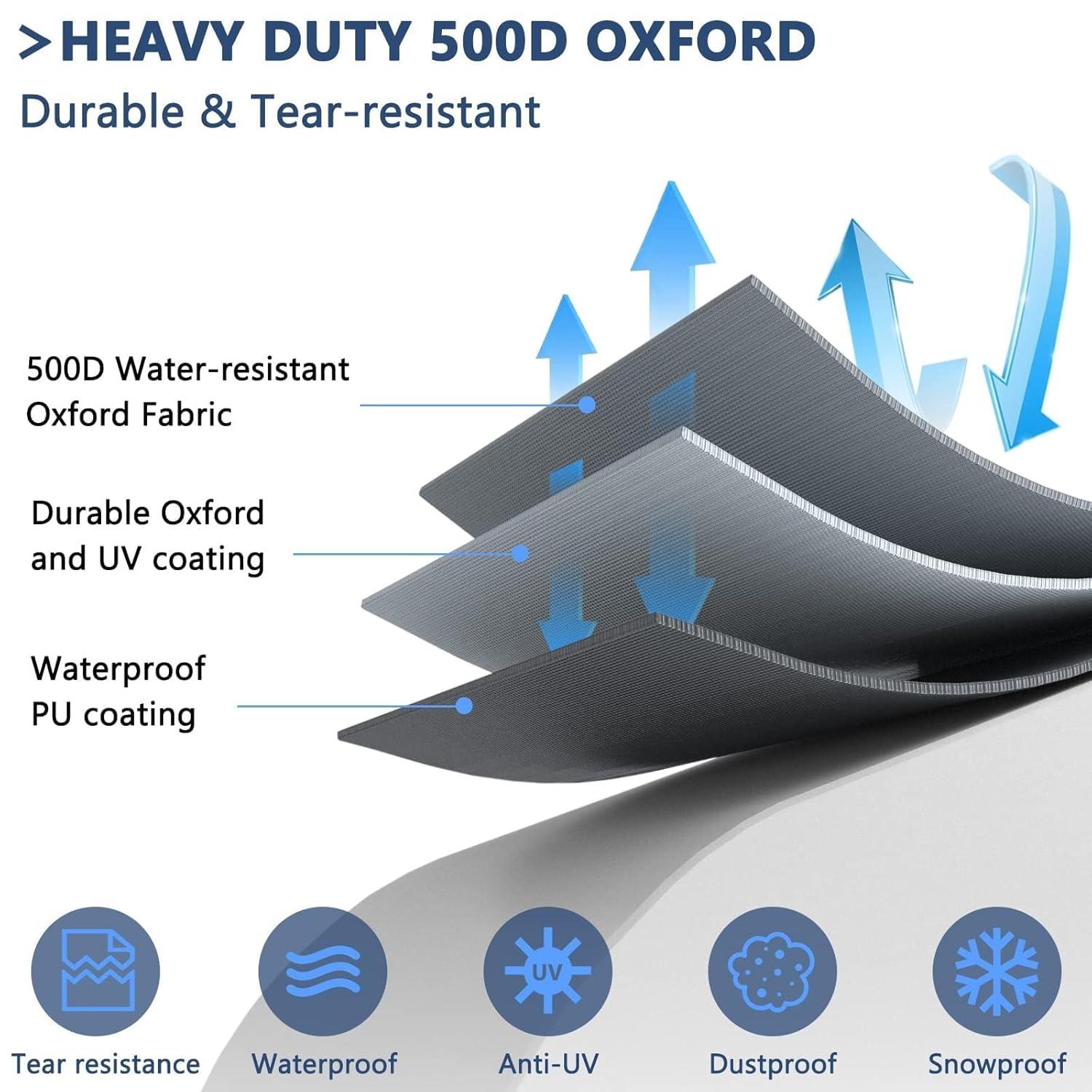 Outdoor Patio Furniture Covers 4-Piece Set Furniture Cover Waterproof Large - Black