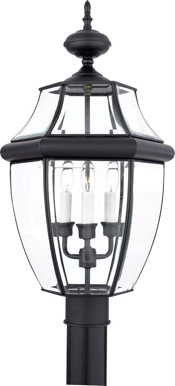 Quoizel Lighting Newbury 3 - Light Post Light in  Mystic Black