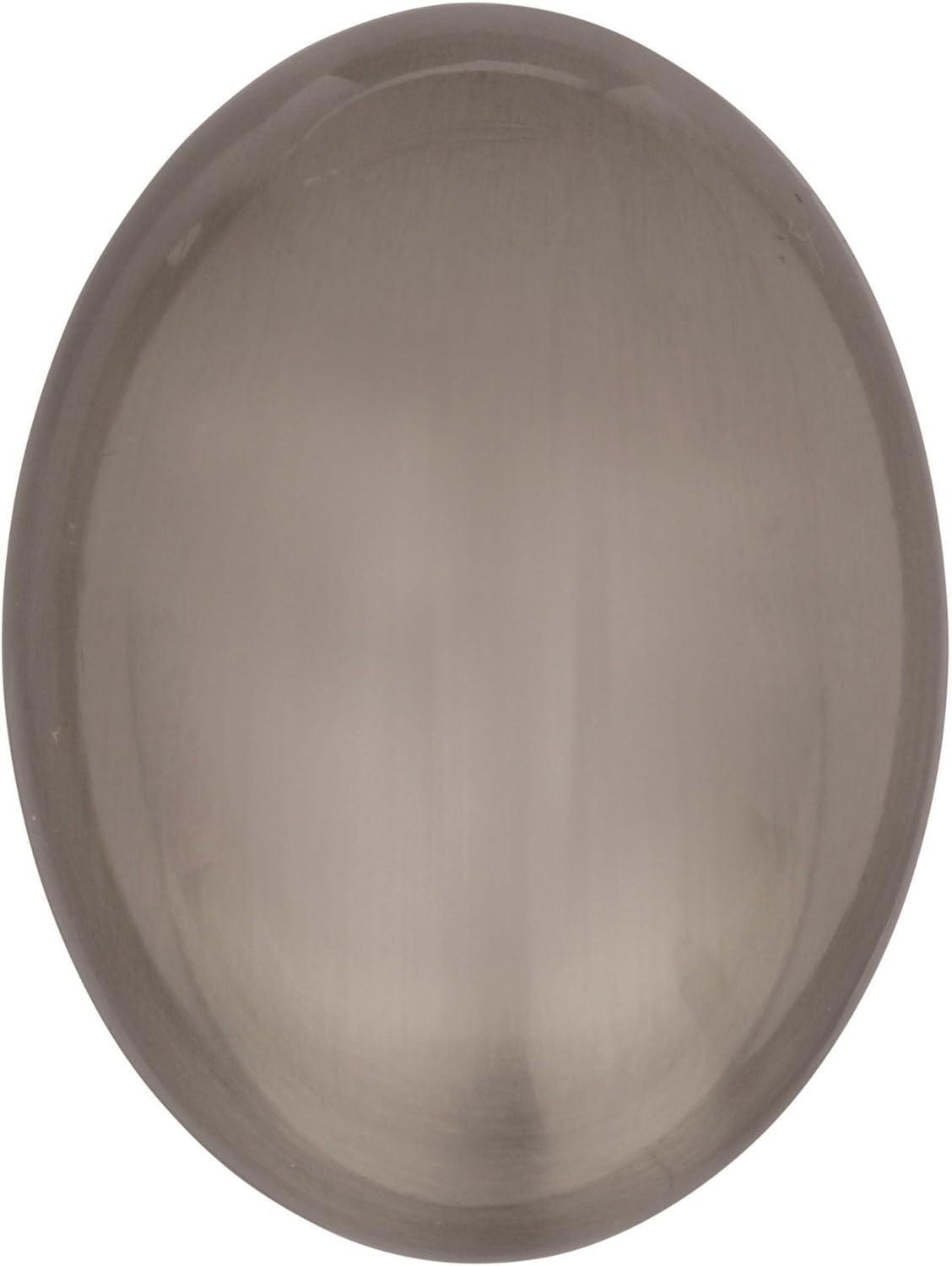 Brushed Nickel Oval Cabinet Knob with Mounting Hardware