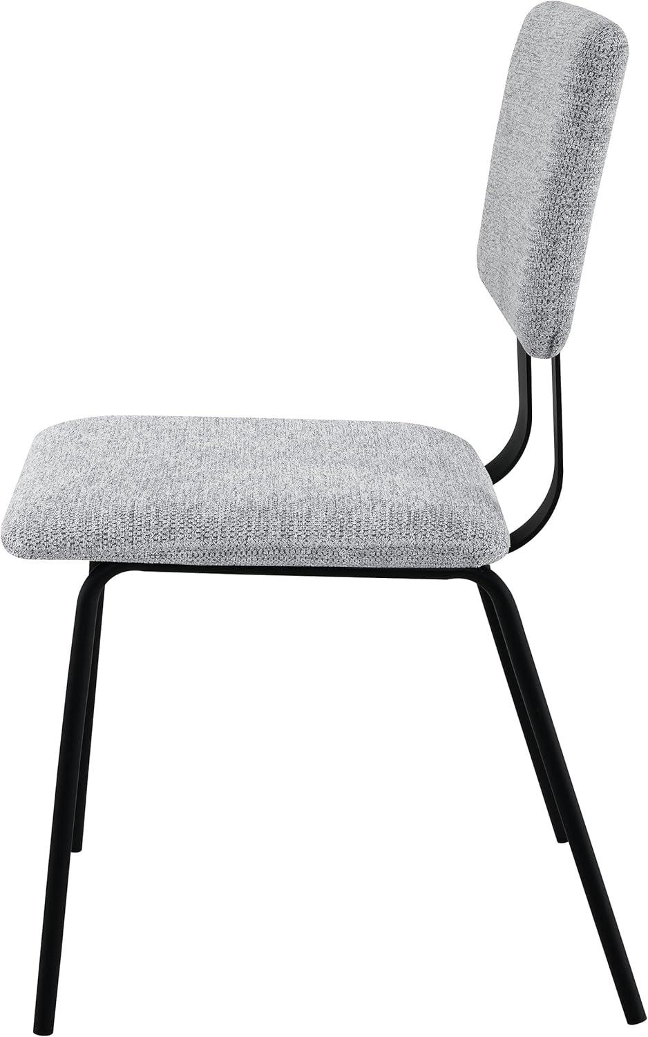 Coaster Calla Contemporary Fabric Upholstered Dining Side Chair in Gray