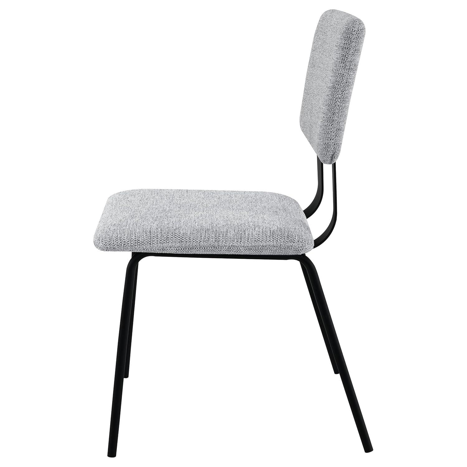 Coaster Calla Contemporary Fabric Upholstered Dining Side Chair in Gray