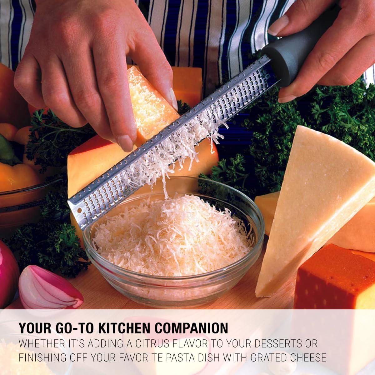 Microplane Classic Stainless Steel Zester and Cheese Grater - Black