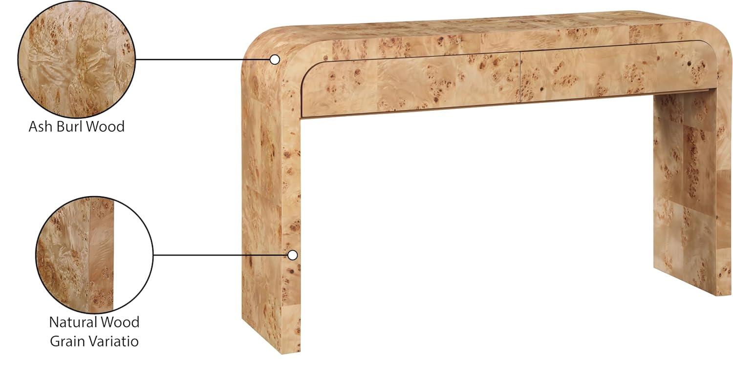Meridian Furniture Cresthill Natural Ash Console Table