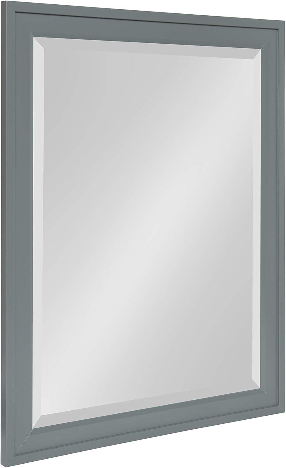 21.5" x 27.5" Bosc Rectangle Wall Mirror Gray - DesignOvation