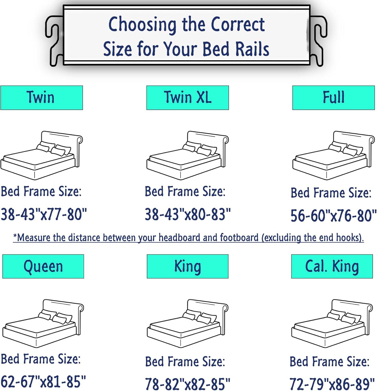 B&H Panel Wooden Bed Rails, Cherry Finish, Hook-On