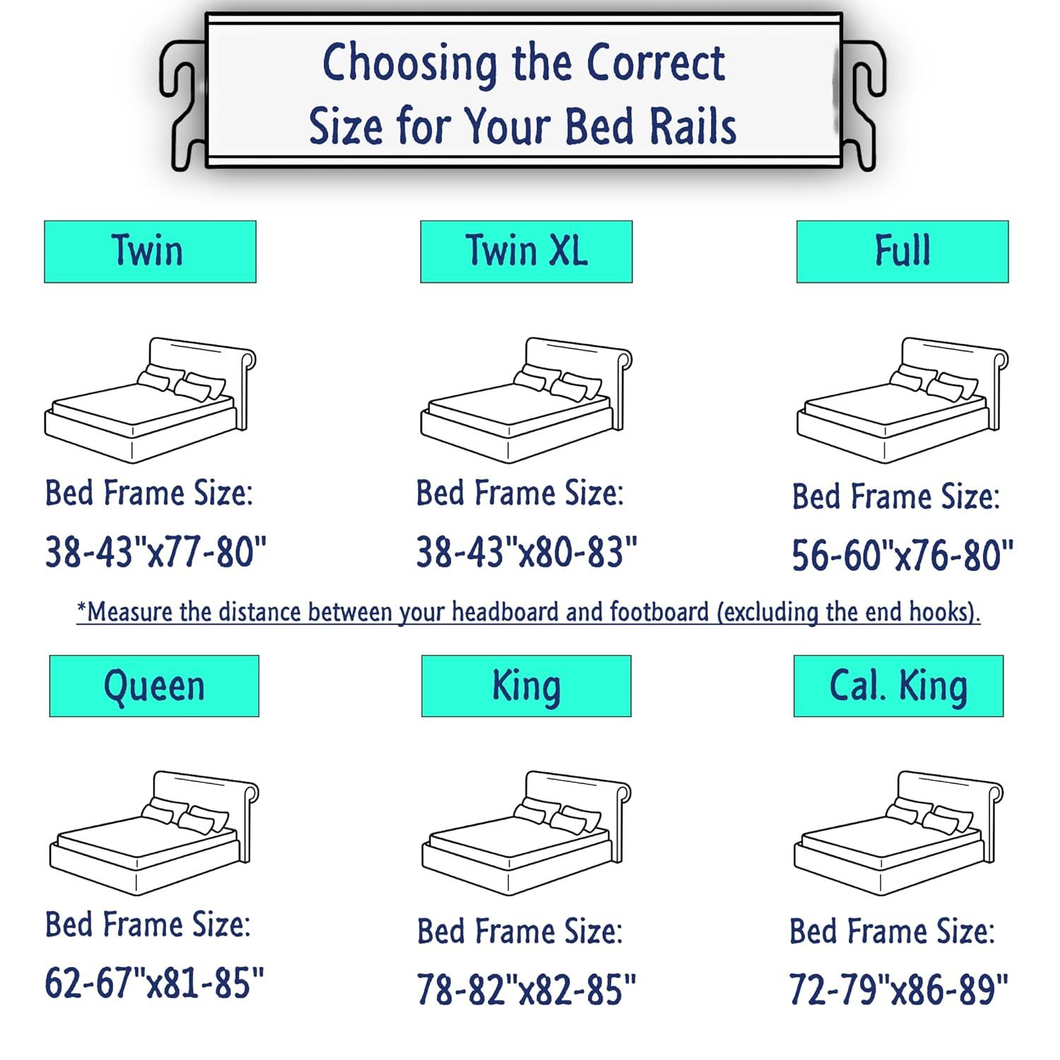 B&H Panel Wooden Bed Rails, Cherry Finish, Hook-On