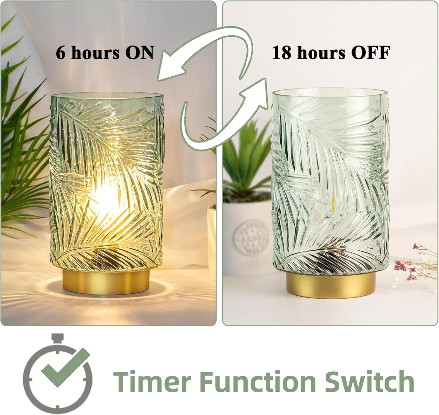 Tiprol Battery Operated Table Lamp with Timer,Cordless Lamps Decorative Lights