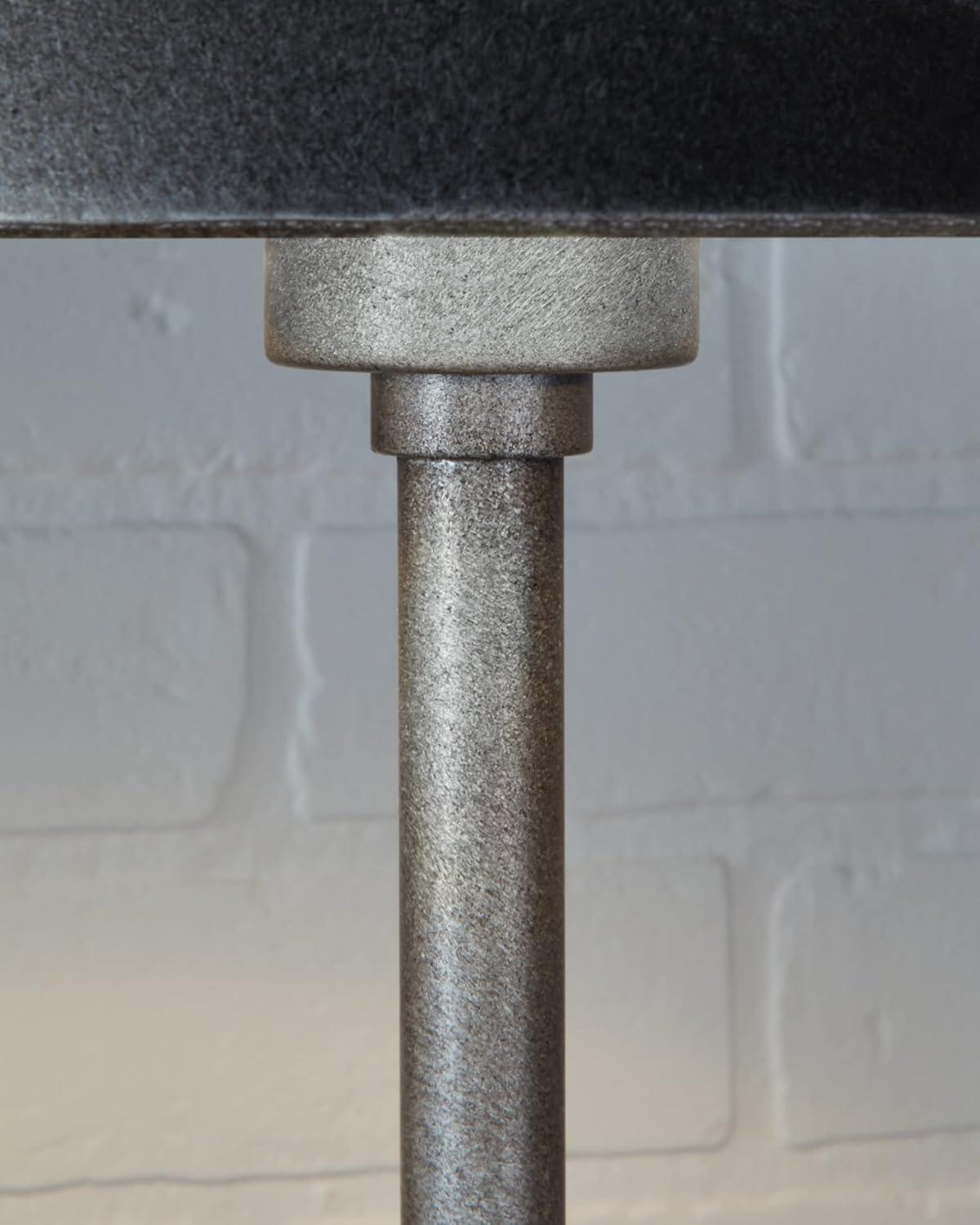 26.38" Belldunn Antique Pewter Metal Table Lamp - Signature Design by Ashley: Marble Base, UL Listed, Empire Shade