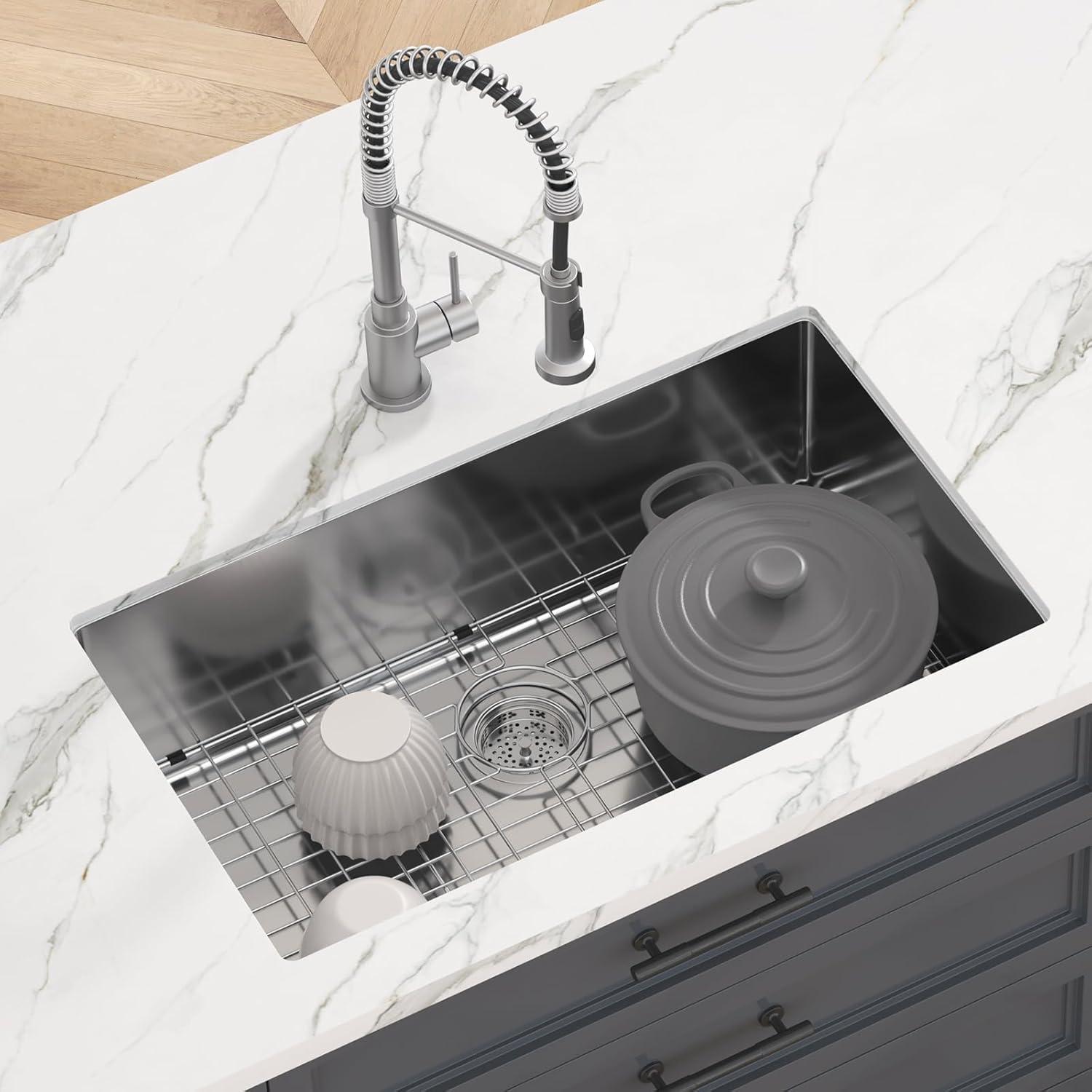 30'' L Undermount Single Bowl Stainless Steel Kitchen Sink