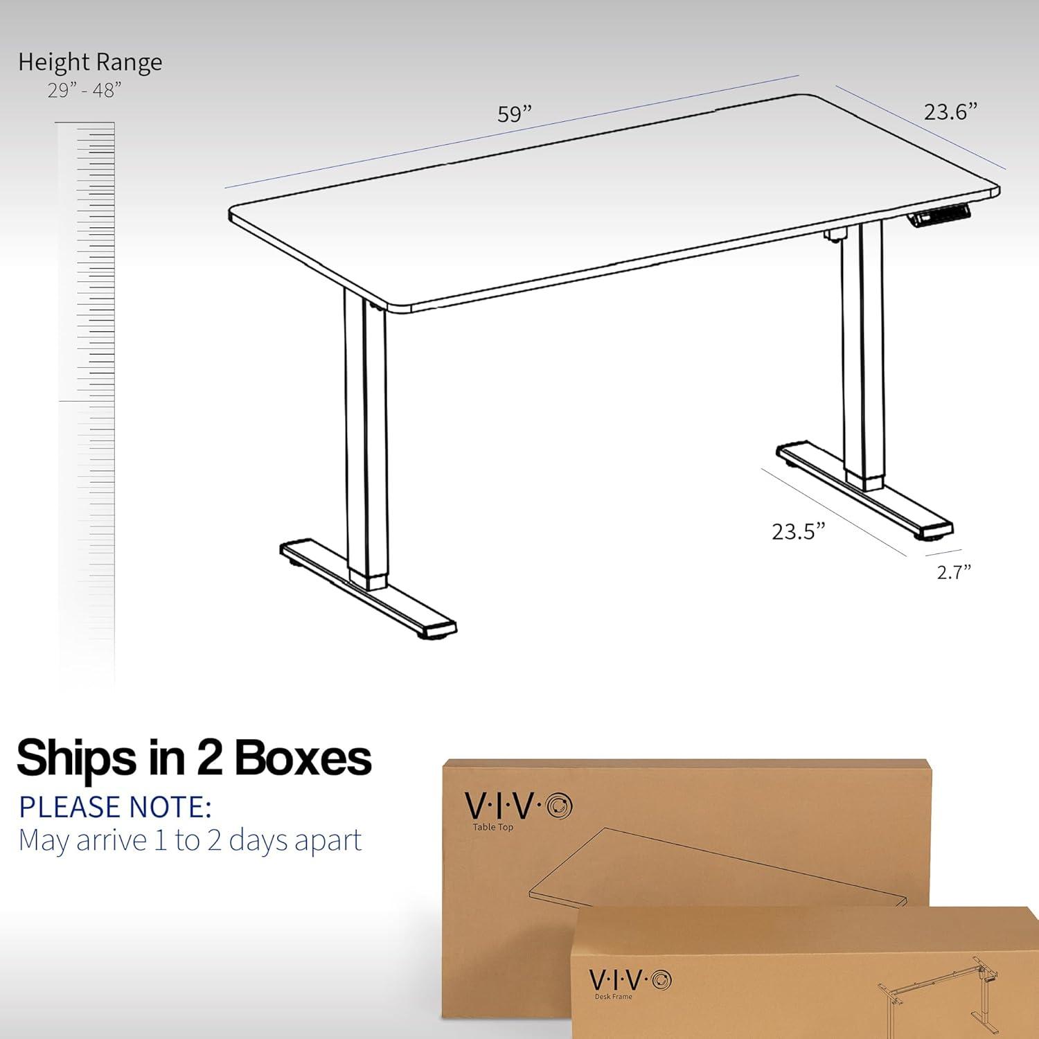 Vivo VIVO Single Motor Electric Desk with Push Button Memory Controller