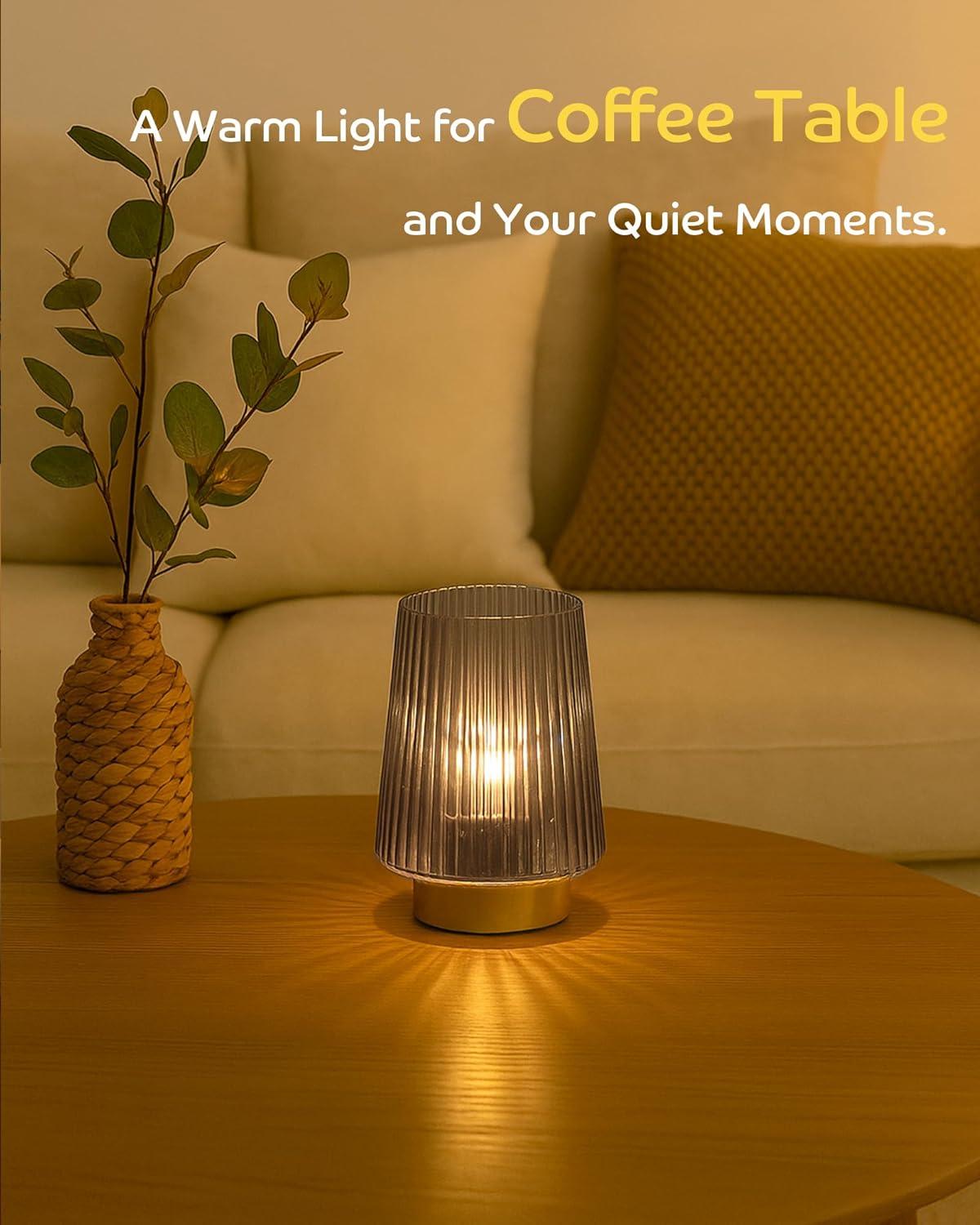 Latitude Run® Battery Operated Lamp With Timer, Table Lamps For Bedroom