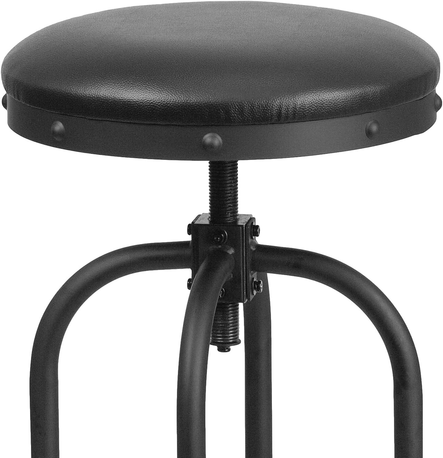 Flash Furniture Carrington 30'' Barstool with Swivel Lift Black LeatherSoft Seat