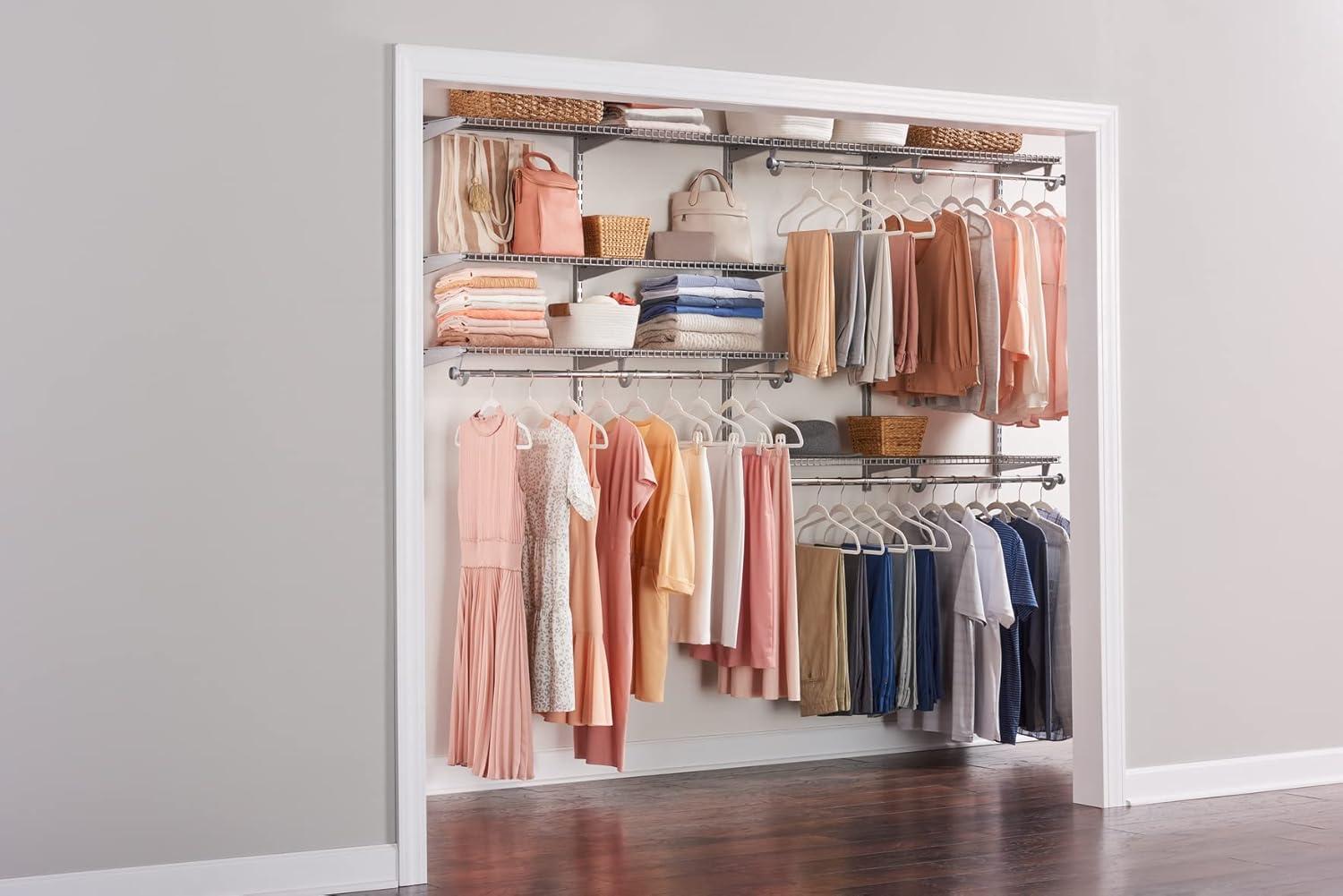 MAXAYA Deluxe Custom Closet Kit, 4-8 Ft. Adju...
