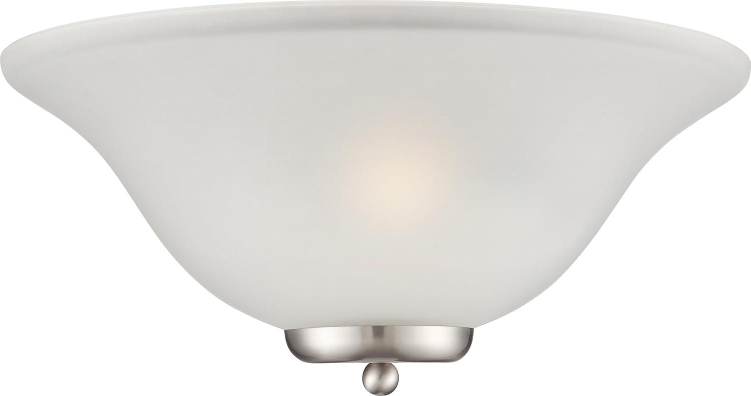 Ballerina Brushed Nickel Wall Sconce with Frosted Glass