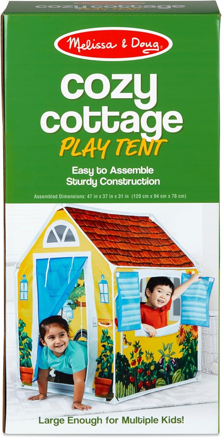 Melissa & Doug Cozy Cottage Fabric Play Tent and Storage Tote