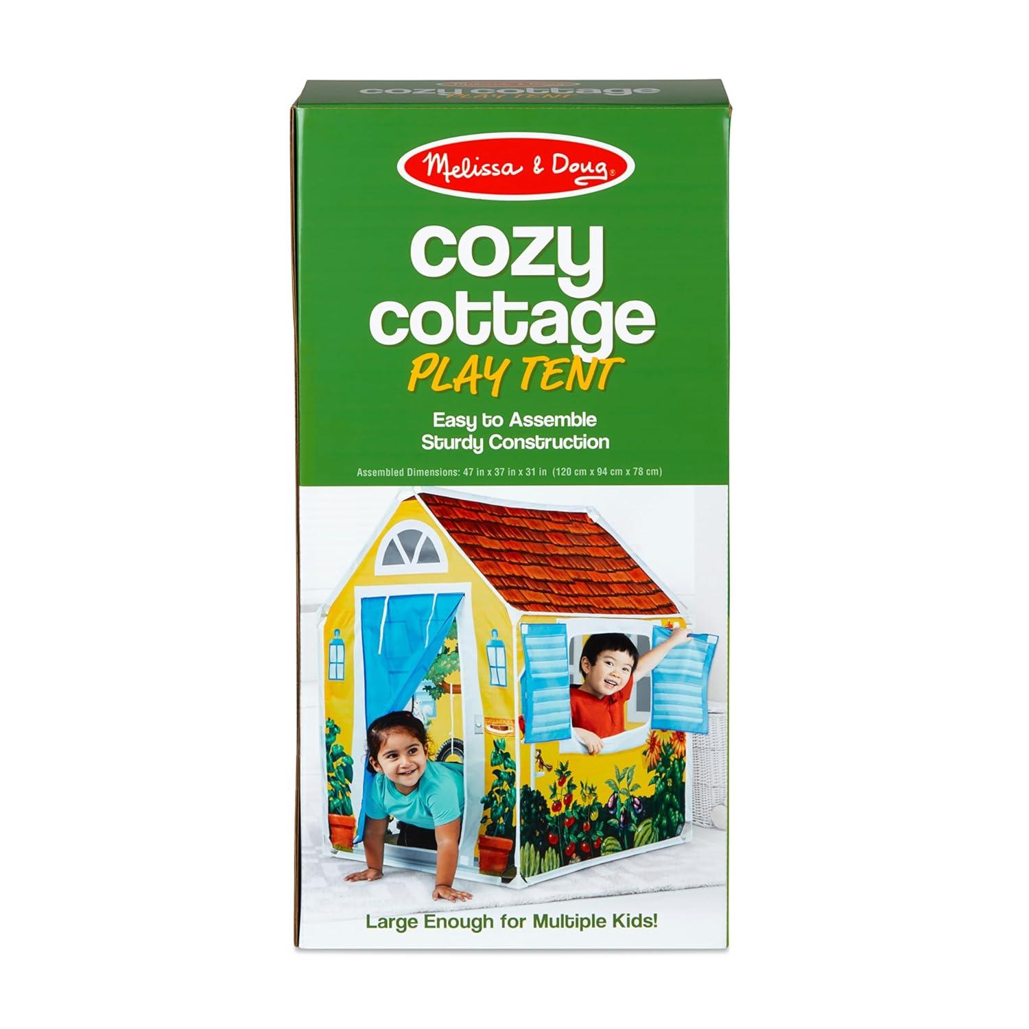 Melissa & Doug Cozy Cottage Fabric Play Tent and Storage Tote
