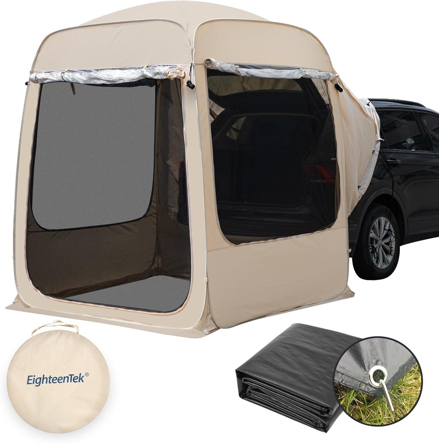 Beige 5-Person Four-Season SUV Camping Tent with Carry Bag