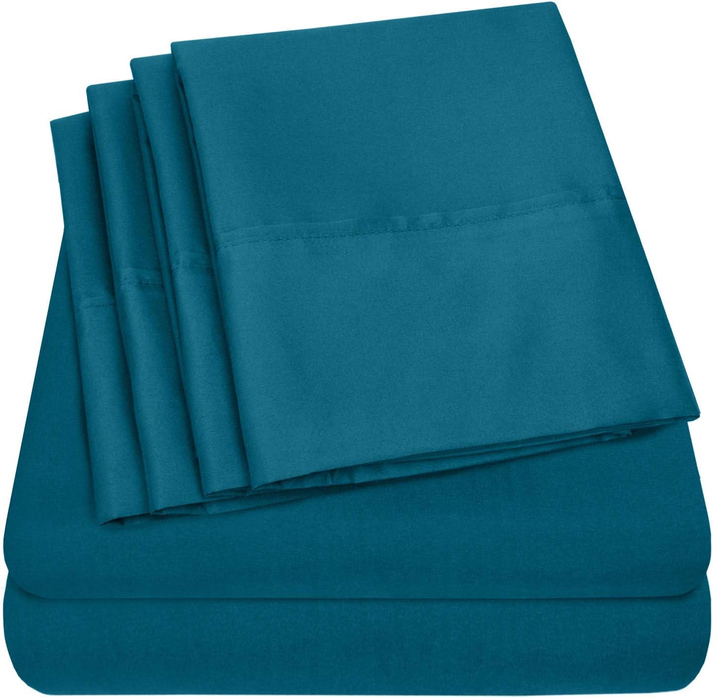 Teal Queen Deep Pocket Microfiber Sheet Set