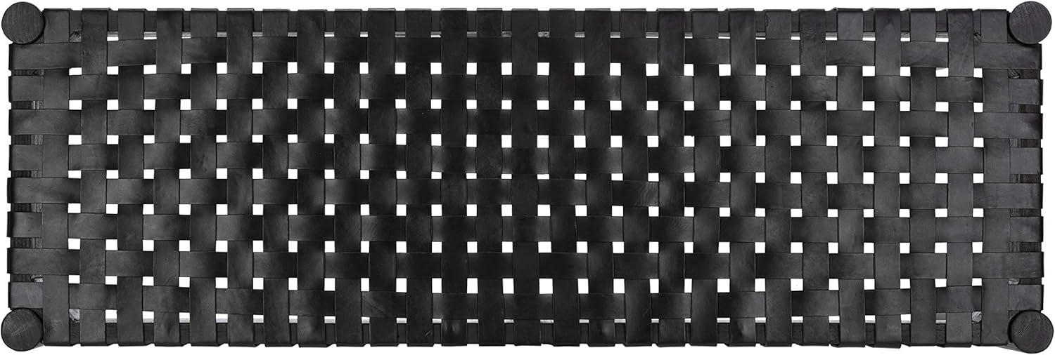 Orin 47" Woven Leather Bench