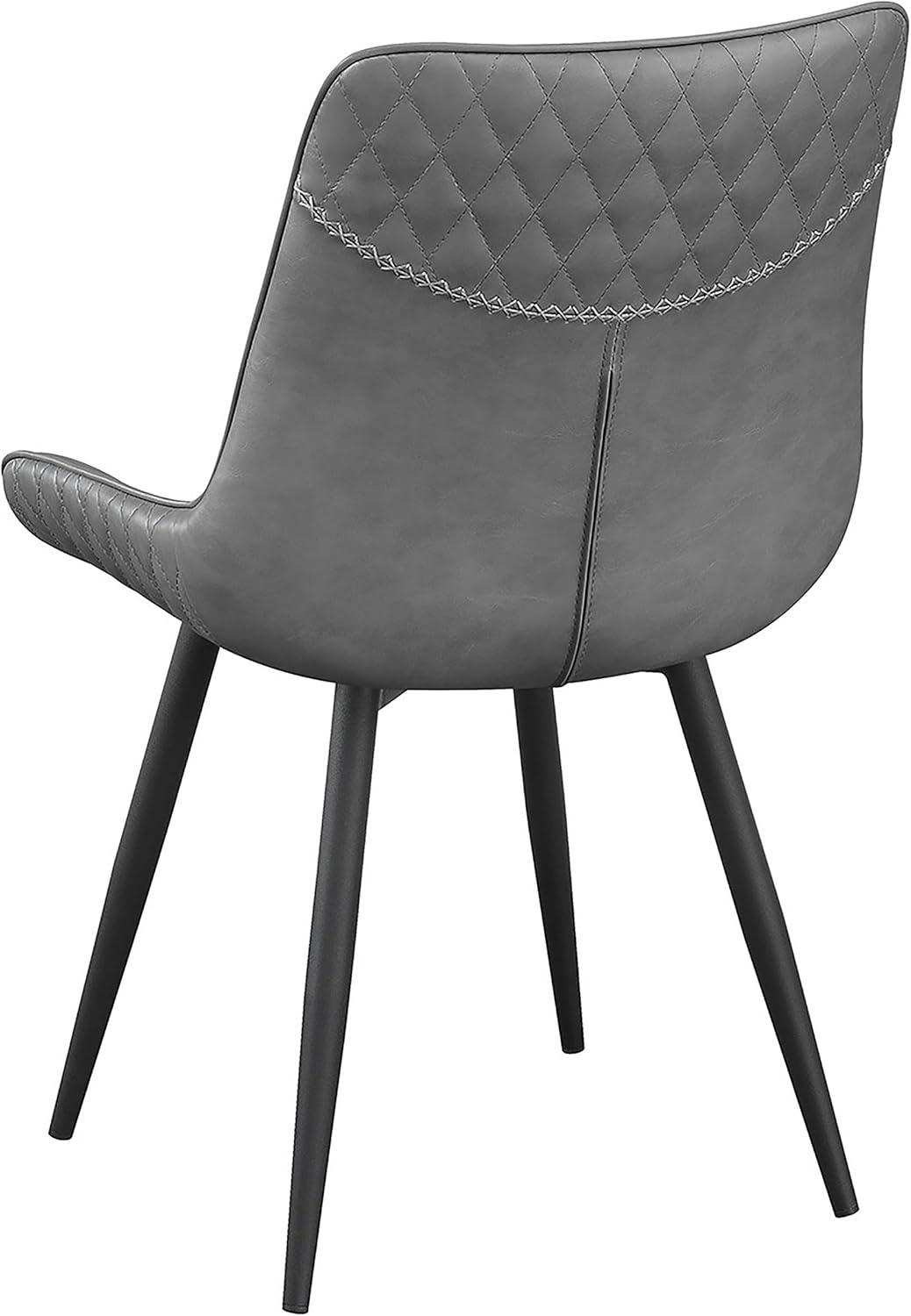Upholstered Side Chairs Grey (Set of 2)