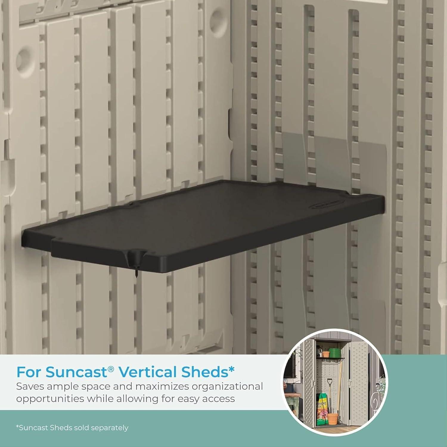 Suncast Suncast Vertical Shed 27.75 in. W x 14.5 in. D Shelf Kit in Black