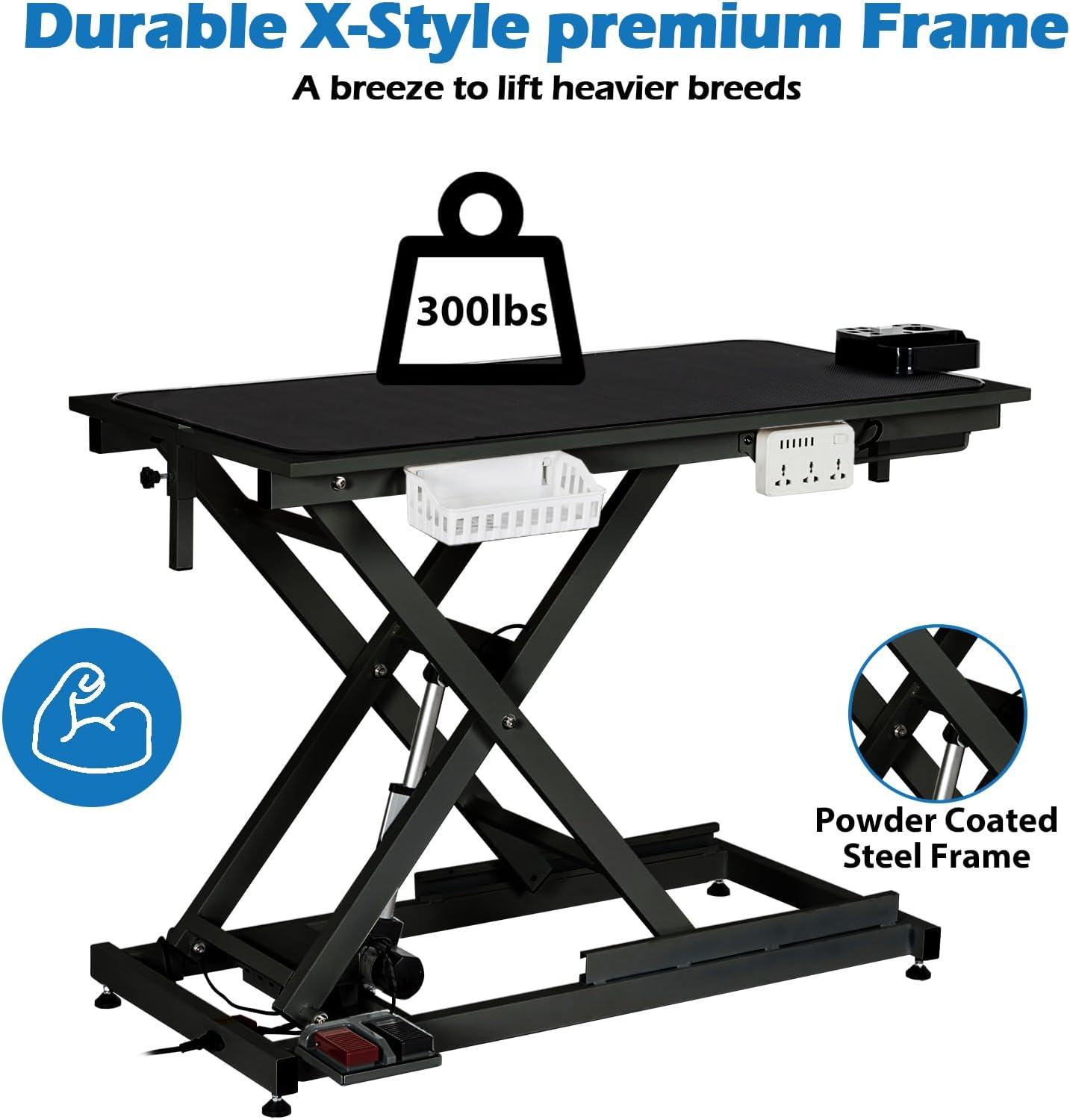 babevy 50'' Electric Dog Grooming Table, Heavy Duty, Height Adjustable Pet Grooming Table | Wayfair