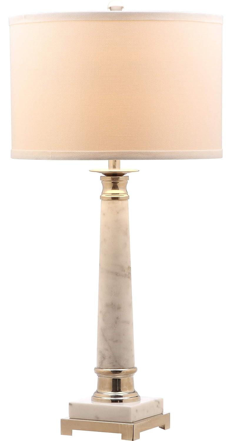 Colleen 31 Inch H Table Lamp (Set of 2) - White Marble - Safavieh