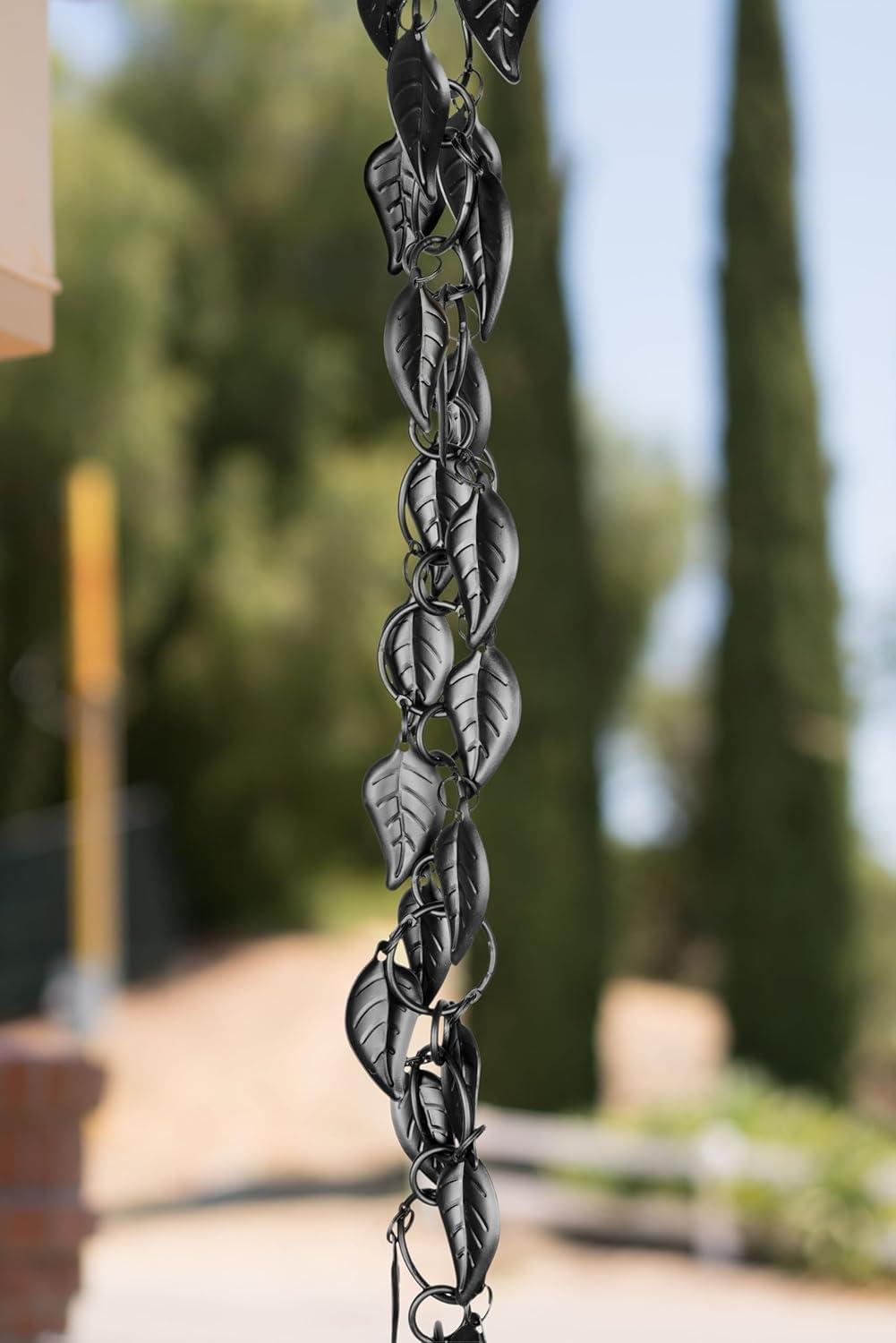 Monarch Rain Chains Aluminum Cascading Leaves Rain Chain Replacement Downspout for Gutters | Wayfair