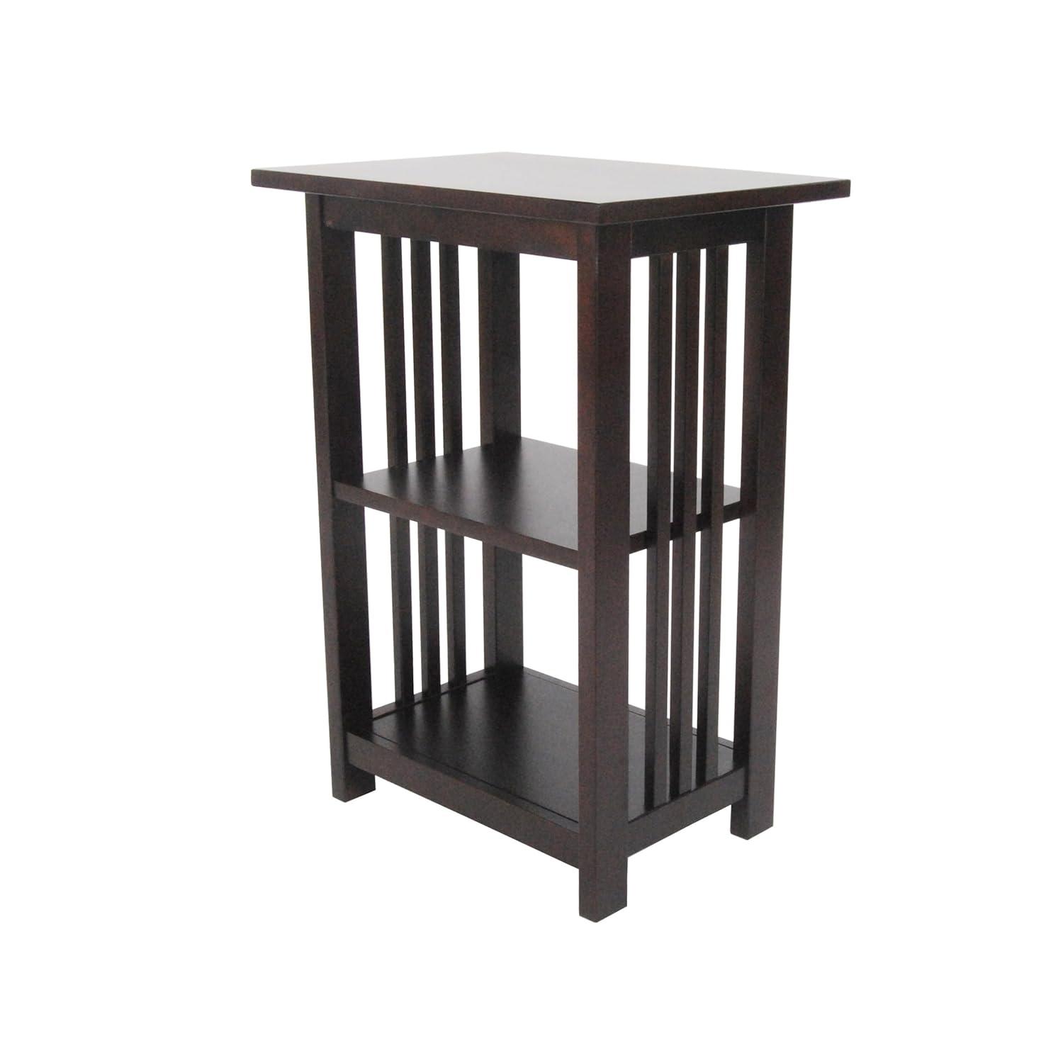 2-shelf End Table Wood Espresso - Alaterre Furniture