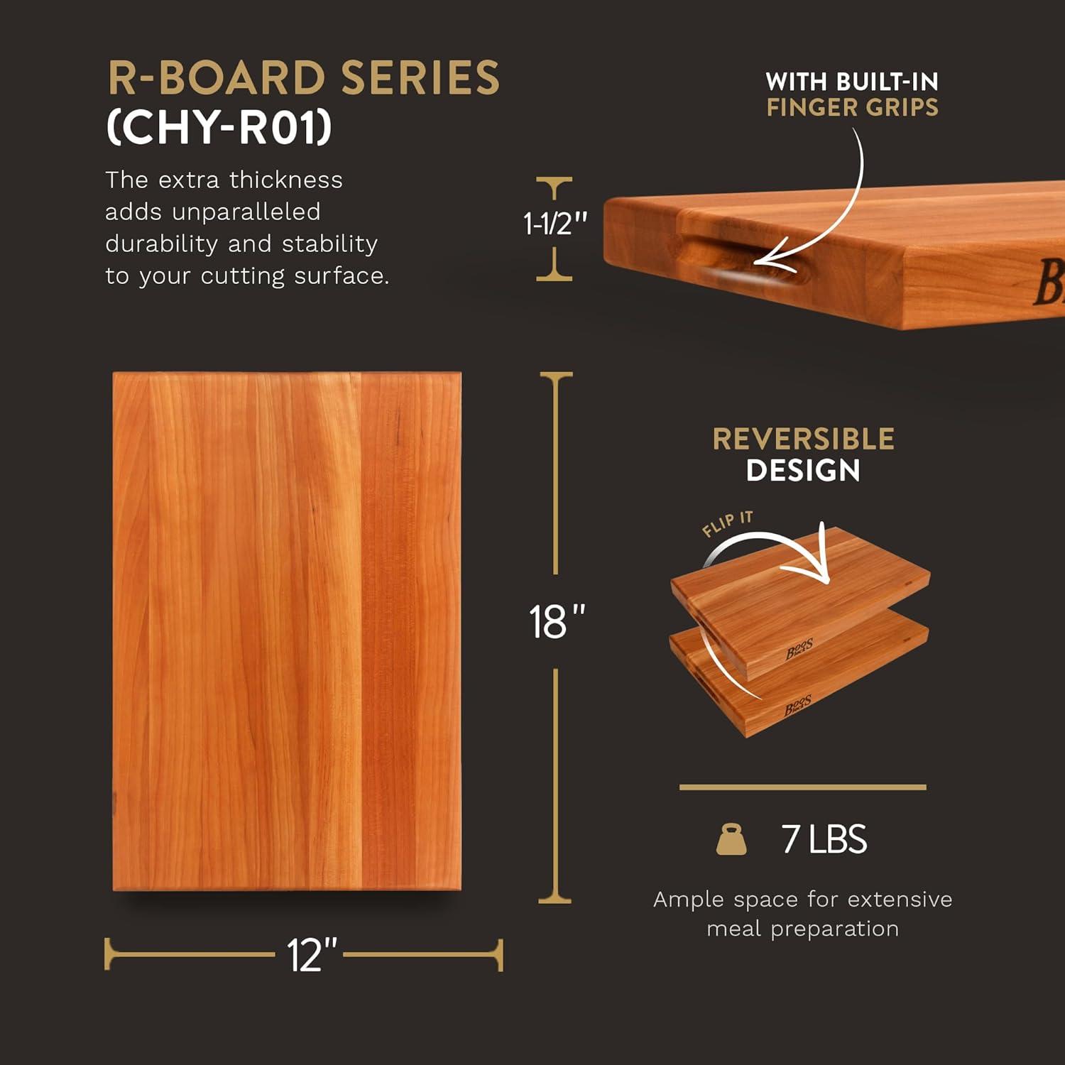 John Boos 18"x12" Reversible Cherry Cutting Board