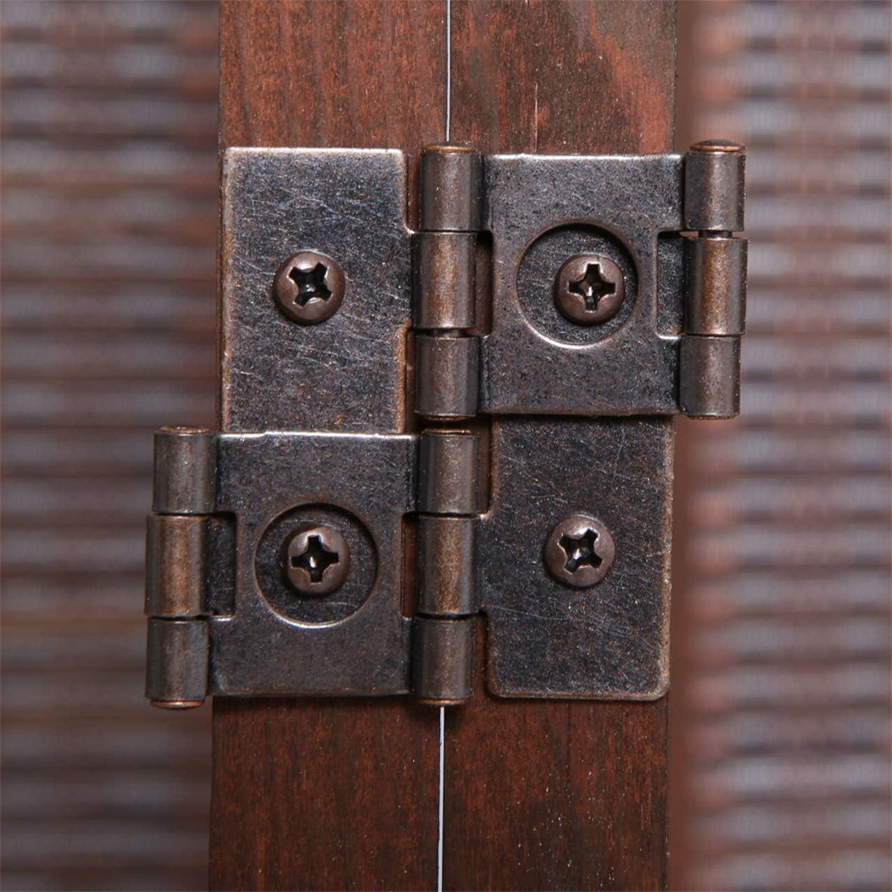 Legacy Decor 3 Panel Room Divider Brown Color Wood and Bamboo Weave