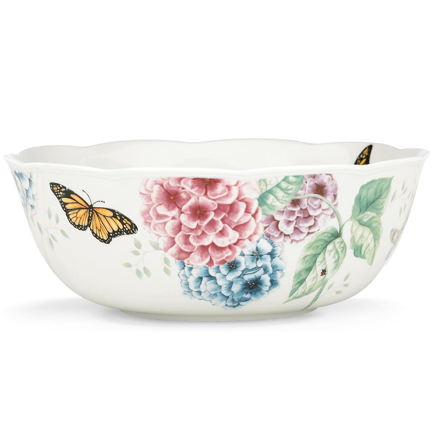 Lenox Lenox Butterfly Meadow Hydrangea Serving Bowl