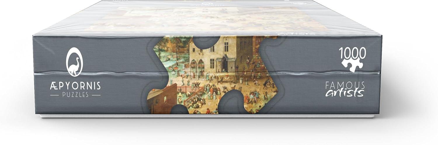 MyPuzzle - Childrens Games 1560 By Pieter Bruegel The Elder - Premium 1000 Piece Jigsaw Puzzle for Adults